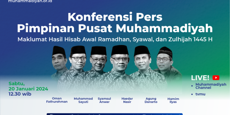 Konferensi Pers PP Muhammadiyah Maklumat Hasil Hisab Awal Ramadhan, Syawal, dan Zulhijah 1444 H