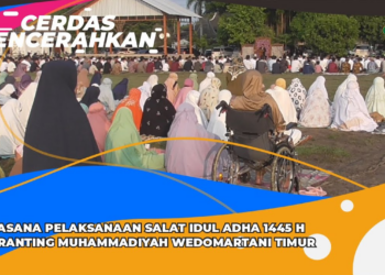 CERDAS MENCERAHKAN | SUASANA PELAKSANAAN SALAT IDUL ADHA 1445H DI PRM WEDOMARTANI TIMUR