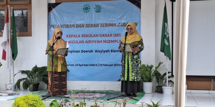 Pelantikan Kepala Sekolah SDUA Ngemplak, Sleman